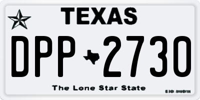 TX license plate DPP2730