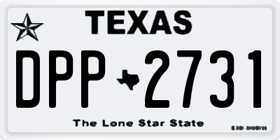 TX license plate DPP2731