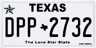 TX license plate DPP2732