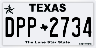 TX license plate DPP2734