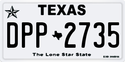 TX license plate DPP2735