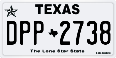 TX license plate DPP2738