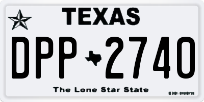 TX license plate DPP2740