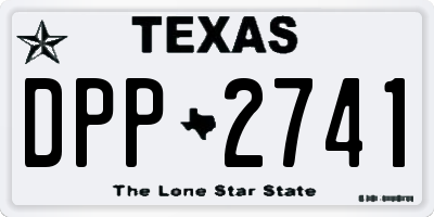 TX license plate DPP2741