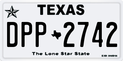 TX license plate DPP2742