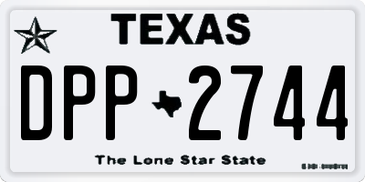 TX license plate DPP2744