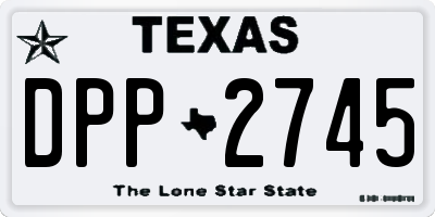 TX license plate DPP2745