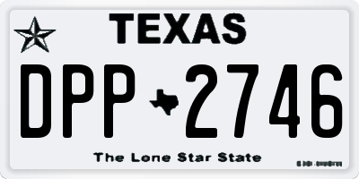 TX license plate DPP2746