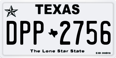 TX license plate DPP2756