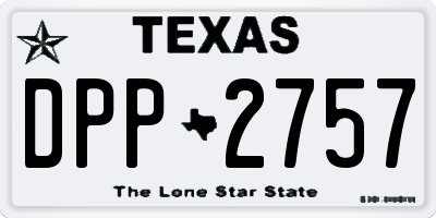 TX license plate DPP2757