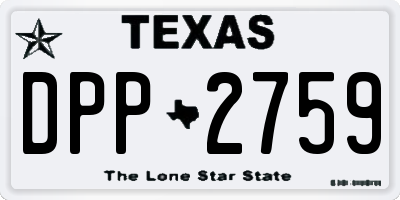 TX license plate DPP2759