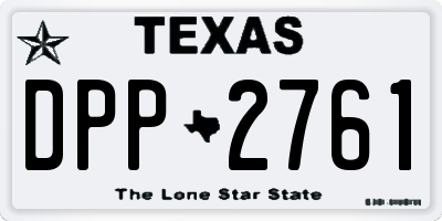 TX license plate DPP2761