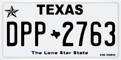 TX license plate DPP2763