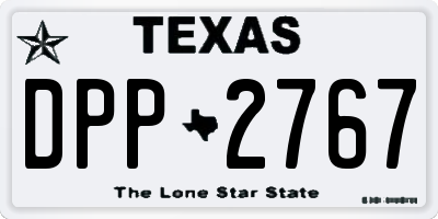 TX license plate DPP2767