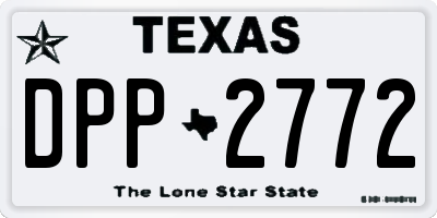 TX license plate DPP2772