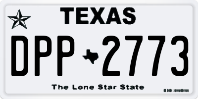 TX license plate DPP2773