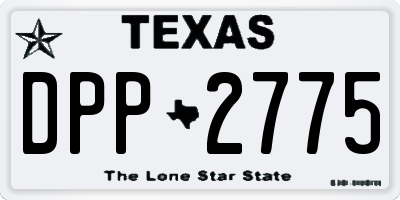 TX license plate DPP2775