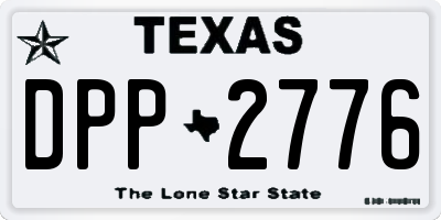 TX license plate DPP2776