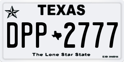 TX license plate DPP2777