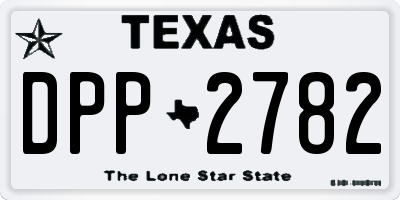 TX license plate DPP2782