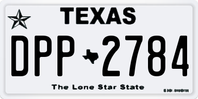 TX license plate DPP2784