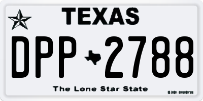 TX license plate DPP2788