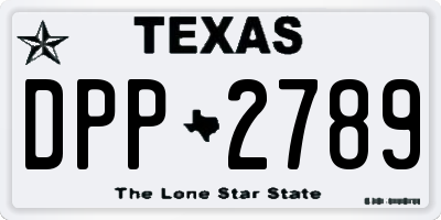 TX license plate DPP2789