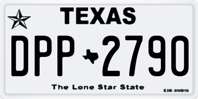 TX license plate DPP2790