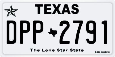 TX license plate DPP2791