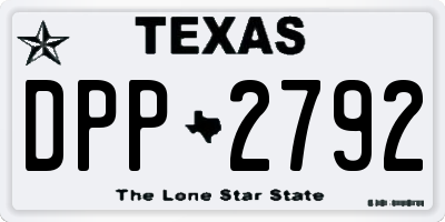 TX license plate DPP2792