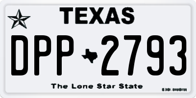 TX license plate DPP2793