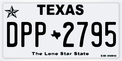 TX license plate DPP2795