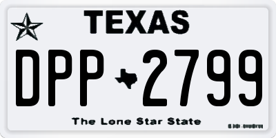 TX license plate DPP2799