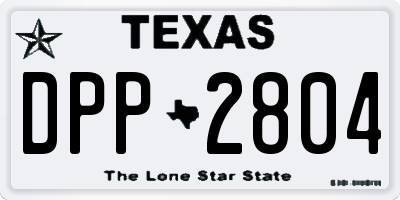 TX license plate DPP2804