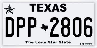 TX license plate DPP2806