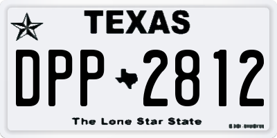 TX license plate DPP2812