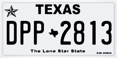 TX license plate DPP2813