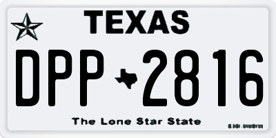 TX license plate DPP2816