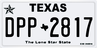 TX license plate DPP2817