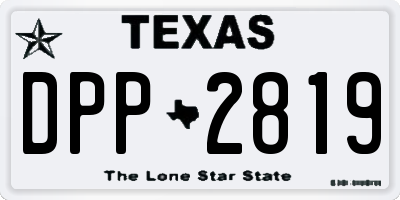 TX license plate DPP2819