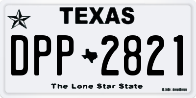 TX license plate DPP2821