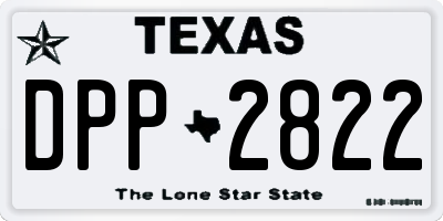 TX license plate DPP2822