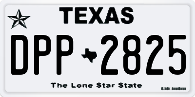 TX license plate DPP2825