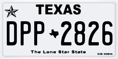 TX license plate DPP2826