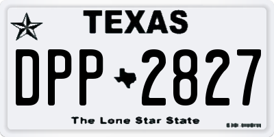 TX license plate DPP2827