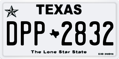 TX license plate DPP2832