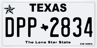 TX license plate DPP2834