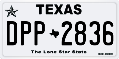 TX license plate DPP2836