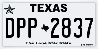 TX license plate DPP2837