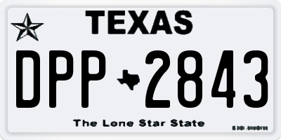 TX license plate DPP2843